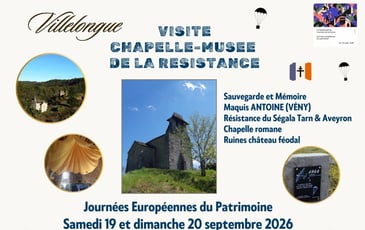 Visite libre de la chapelle du musée de la Résistance, site de Villelongue