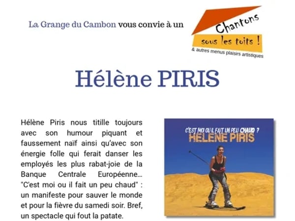 Concert Hélène PIRIS