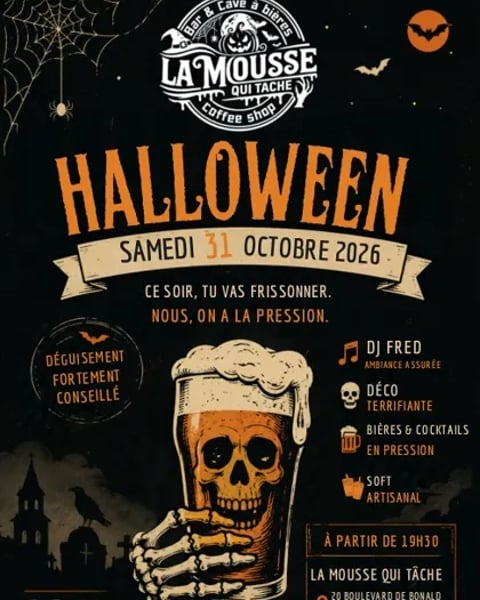 Soirée Halloween à la Mousse qui Tâche