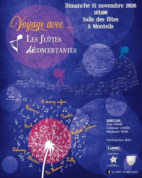Concert : Voyage avec les flûtes déconcertantes